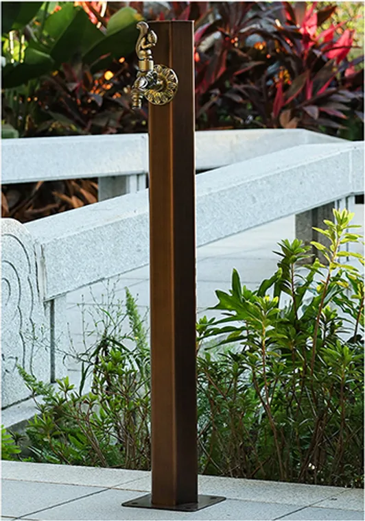 A stainless steel outdoor series designed for commercial bathroom, hospitality and public sanitary projects.