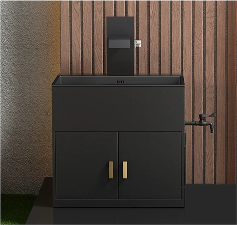 A stainless steel outdoor series designed for commercial bathroom, hospitality and public sanitary projects.