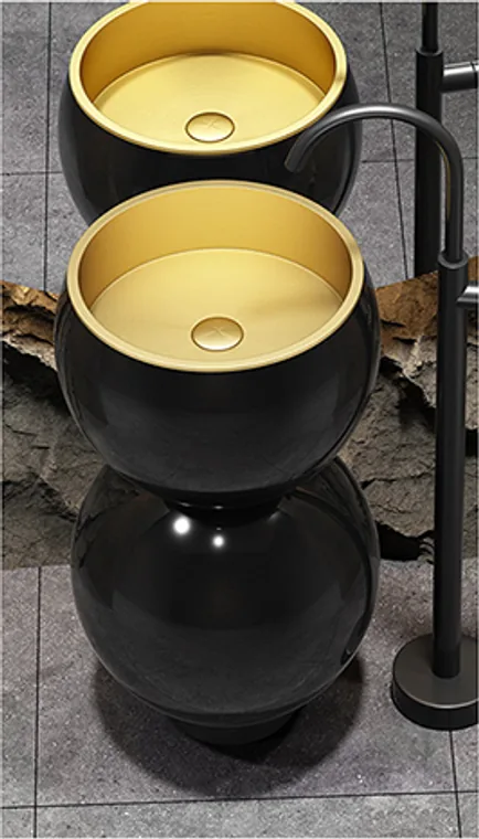 A stainless steel pedestal basin designed for commercial bathroom, hospitality and public sanitary projects.