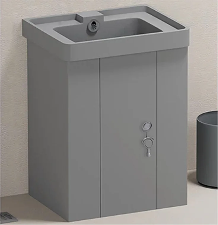 A stainless steel prison hardware designed for commercial bathroom, hospitality and public sanitary projects.