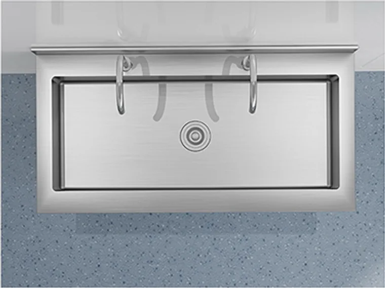 A stainless steel prison hardware designed for commercial bathroom, hospitality and public sanitary projects.